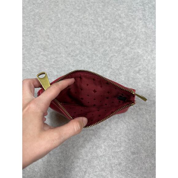 Fossil Red Leather Zipper Wallet - Picture 8 of 15